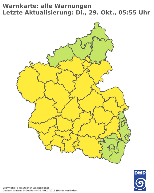 Aktuelle Wetterwarnungen für  Saarpfalz-Kreis