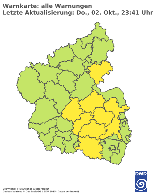 Aktuelle Wetterwarnungen für  Saarpfalz-Kreis
